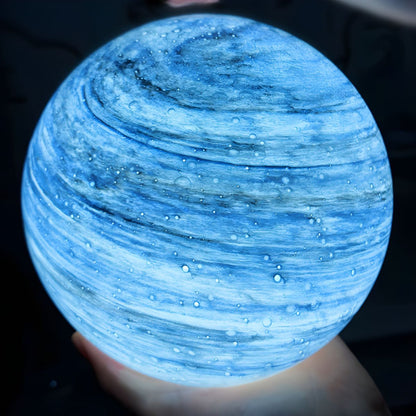 Modern Glass Moon Globe Table Lamp with Three Sizes | Vexlino