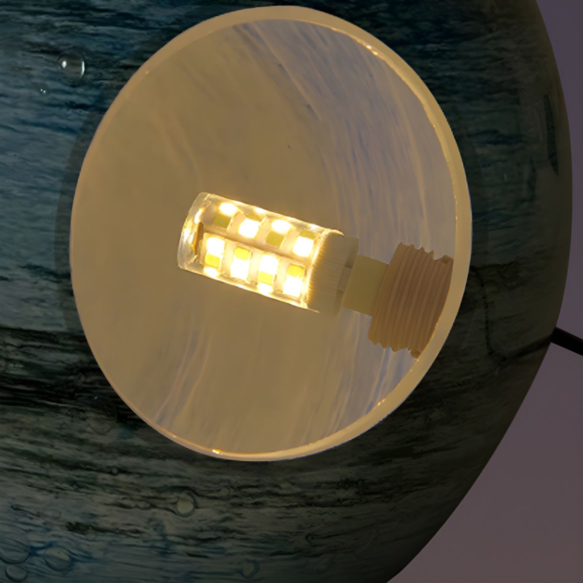 Modern Glass Moon Globe Table Lamp with Three Sizes | Vexlino
