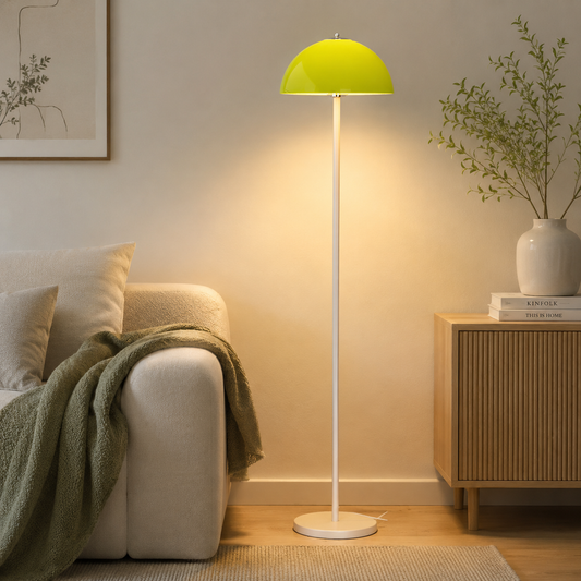 Modern Glass Shade Floor Lamp For Bedroom Living | Kelvian