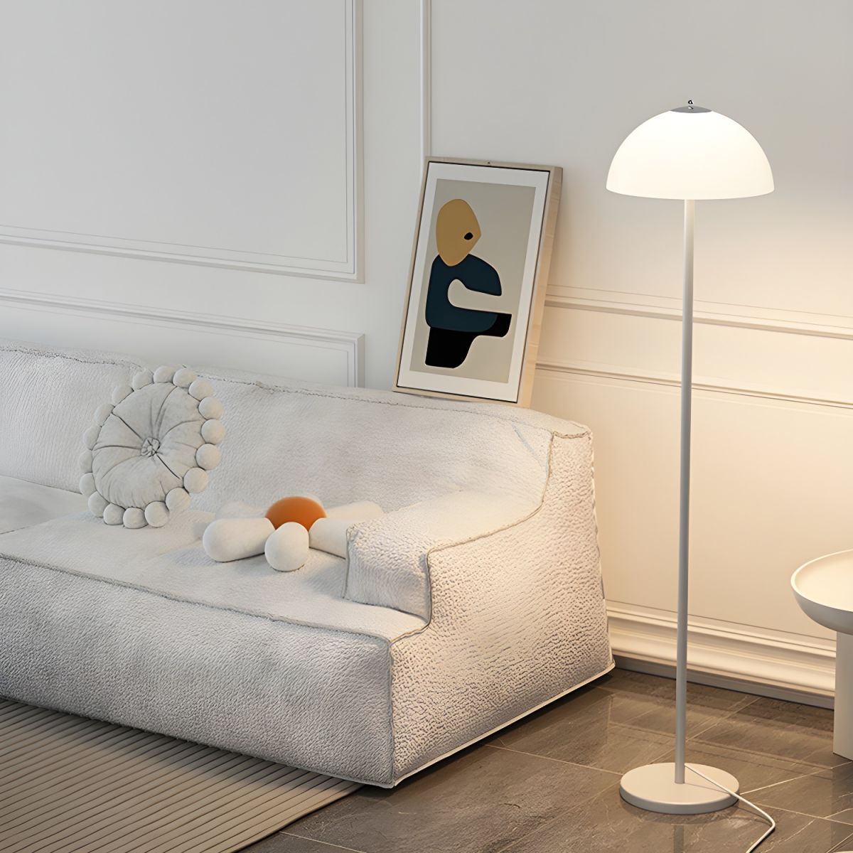 Modern Glass Shade Floor Lamp For Bedroom Living | Kelvian