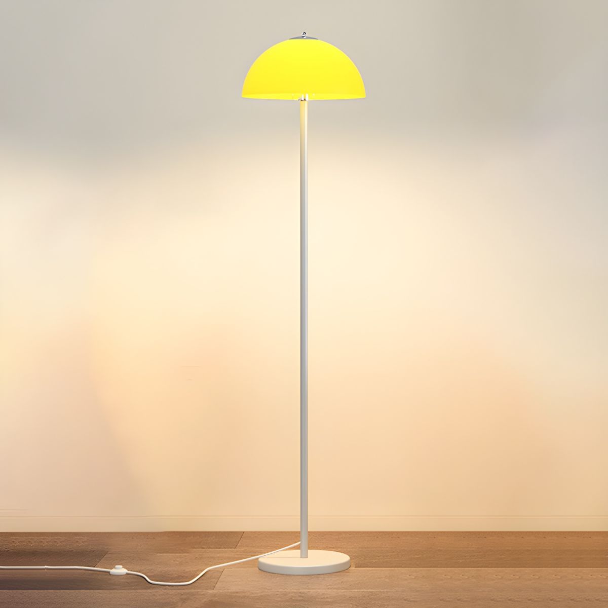Modern Glass Shade Floor Lamp For Bedroom Living | Kelvian