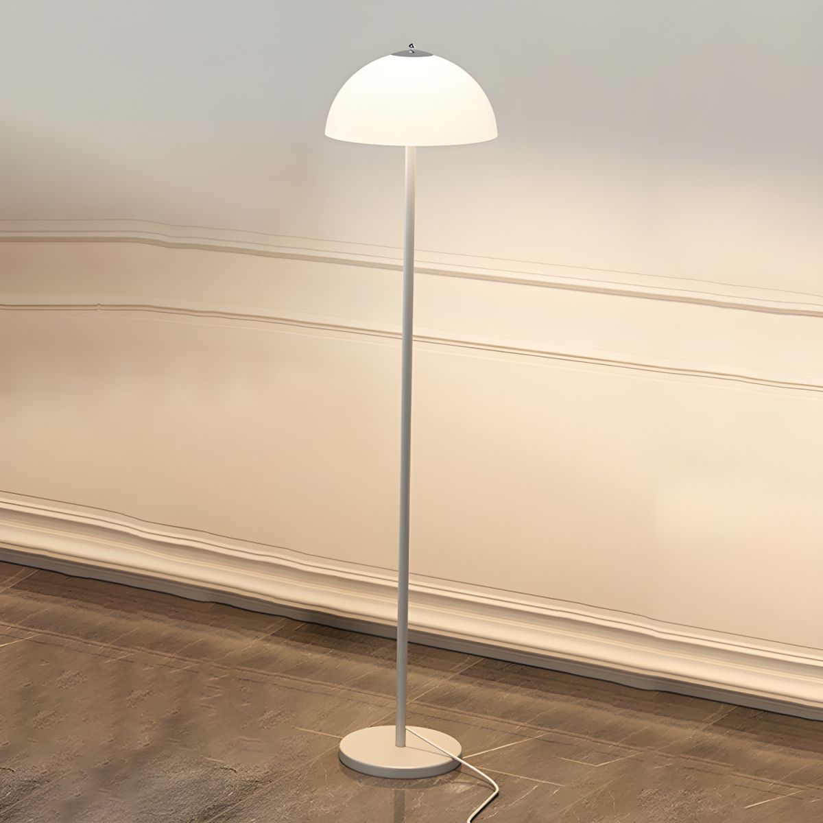 Modern Glass Shade Floor Lamp For Bedroom Living | Kelvian