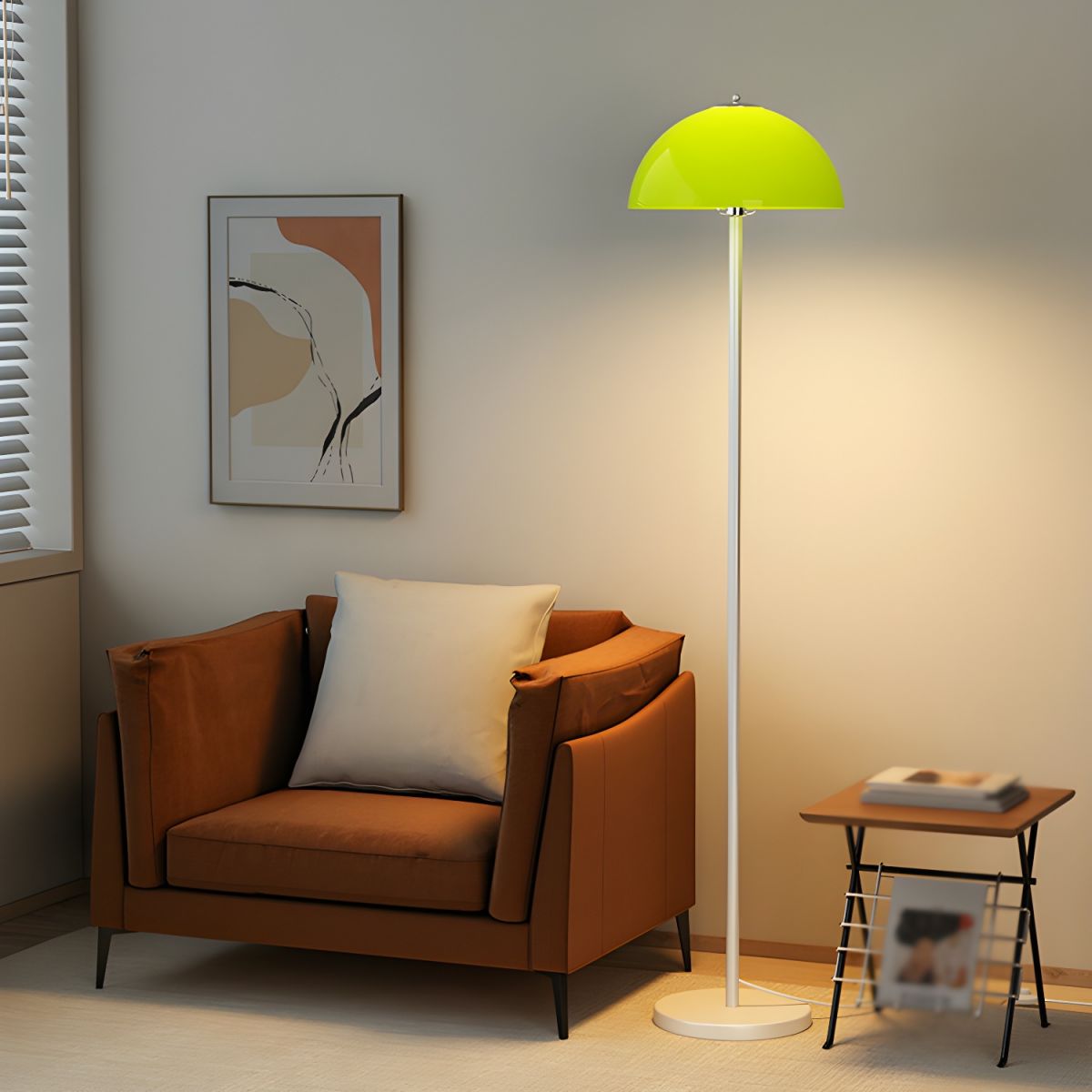 Modern Glass Shade Floor Lamp For Bedroom Living | Kelvian