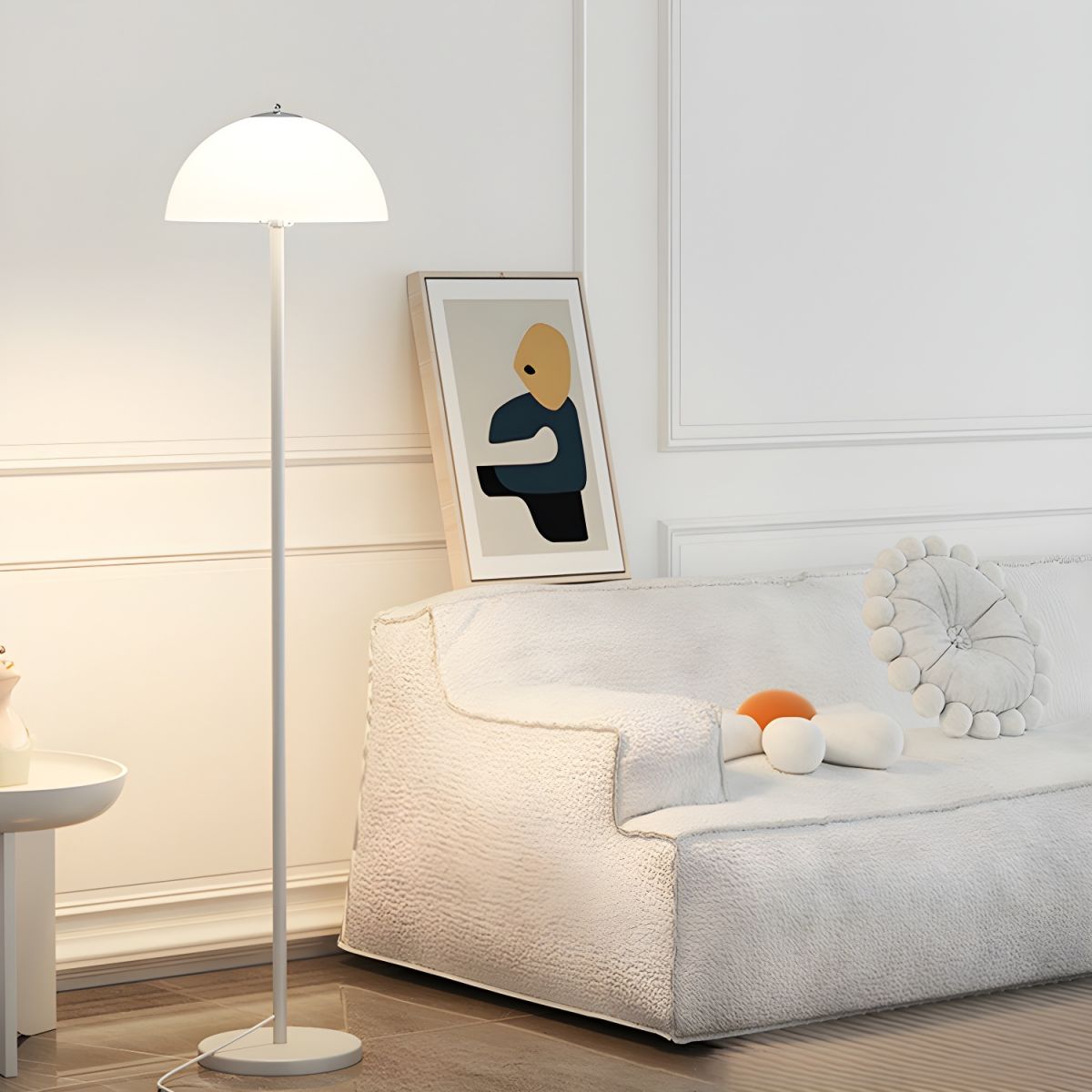 Modern Glass Shade Floor Lamp For Bedroom Living | Kelvian