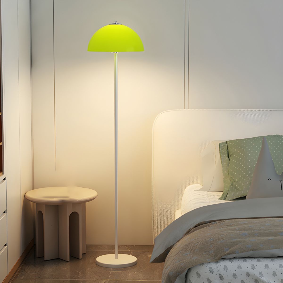 Modern Glass Shade Floor Lamp For Bedroom Living | Kelvian