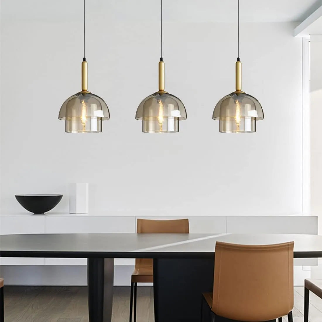 Modern Glass Shade Pendant Light with Layered Design | Norquix