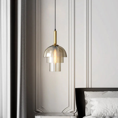 Modern Glass Shade Pendant Light with Layered Design | Norquix