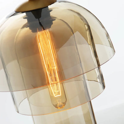 Modern Glass Shade Pendant Light with Layered Design | Norquix