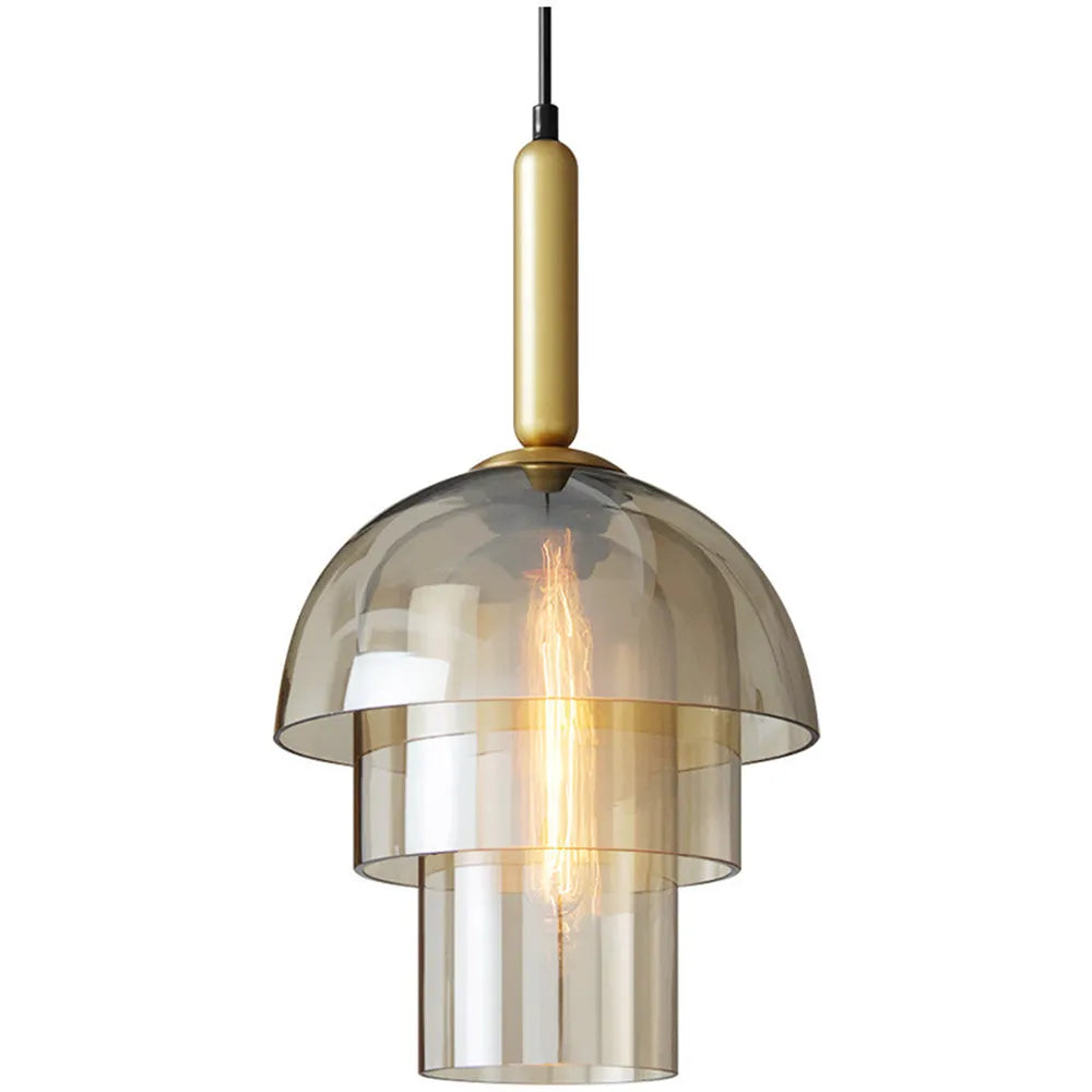 Modern Glass Shade Pendant Light with Layered Design | Norquix