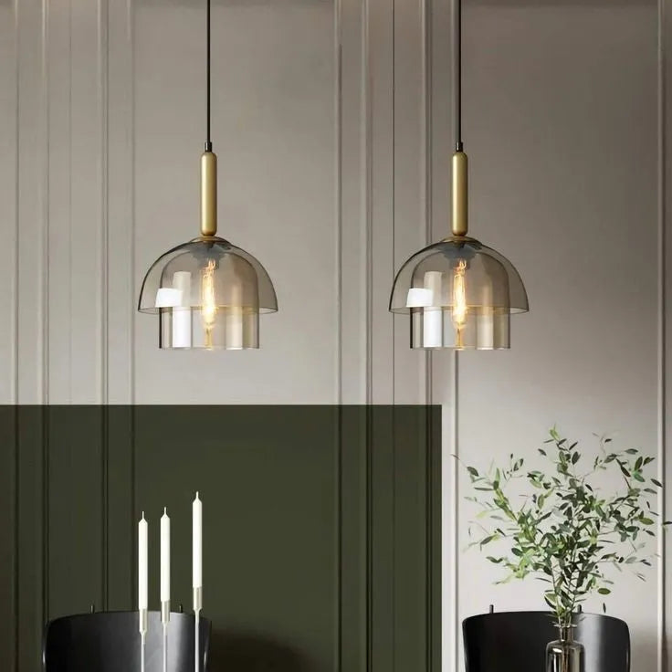Modern Glass Shade Pendant Light with Layered Design | Norquix