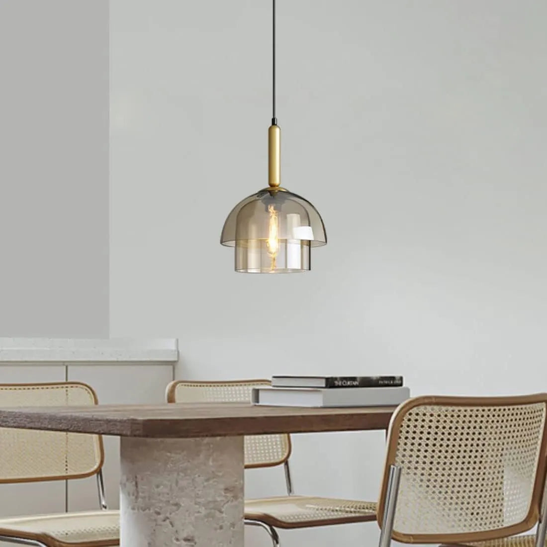 Modern Glass Shade Pendant Light with Layered Design | Norquix