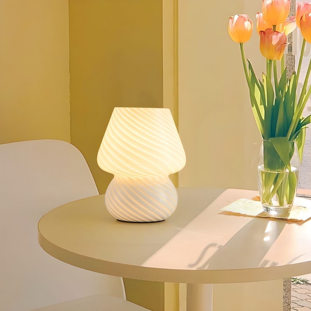 Modern Glass Shade Table Lamp For Living Room Decor | Xenvara