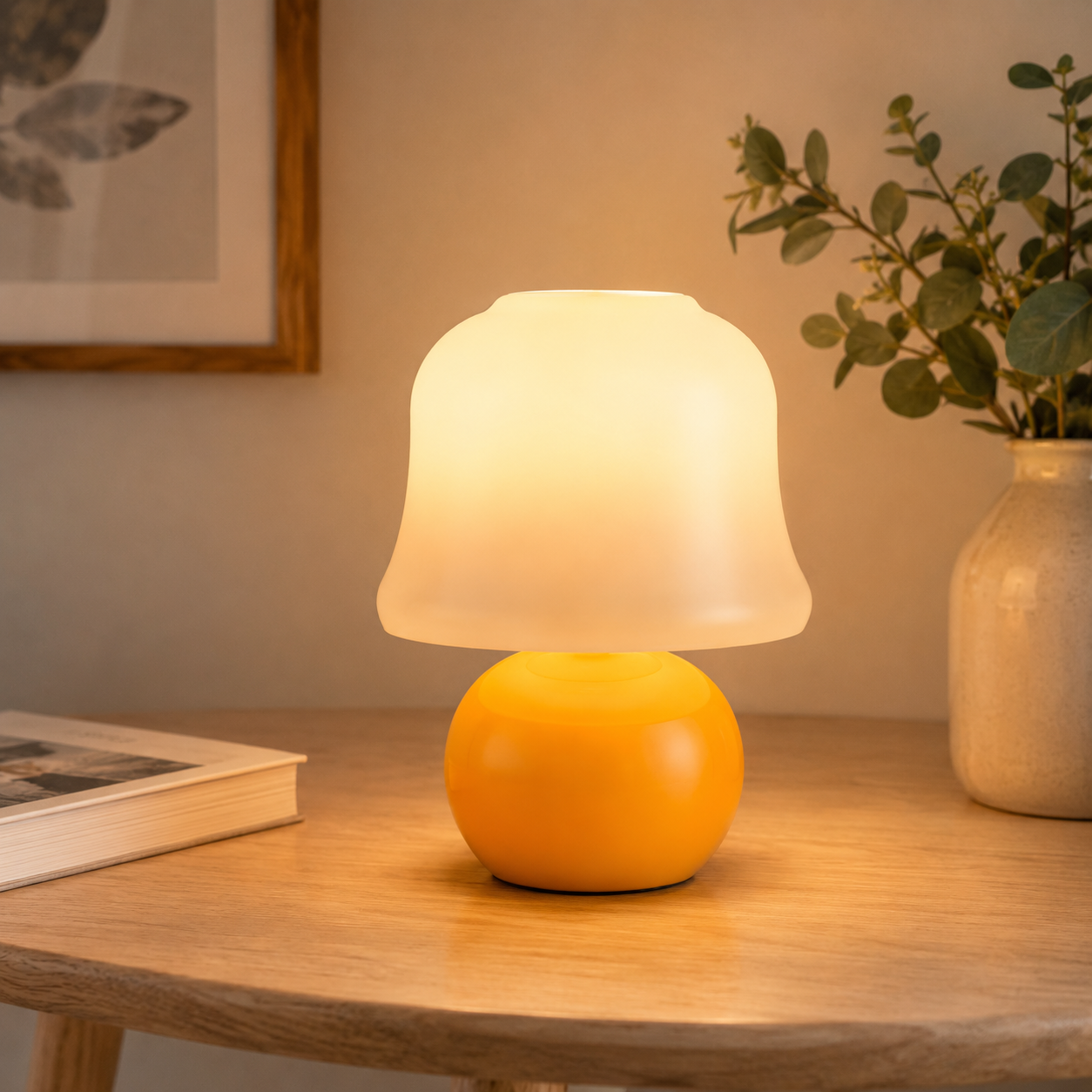 Modern Glass Shade Table Lamp For Living Room Decor | Xenvara