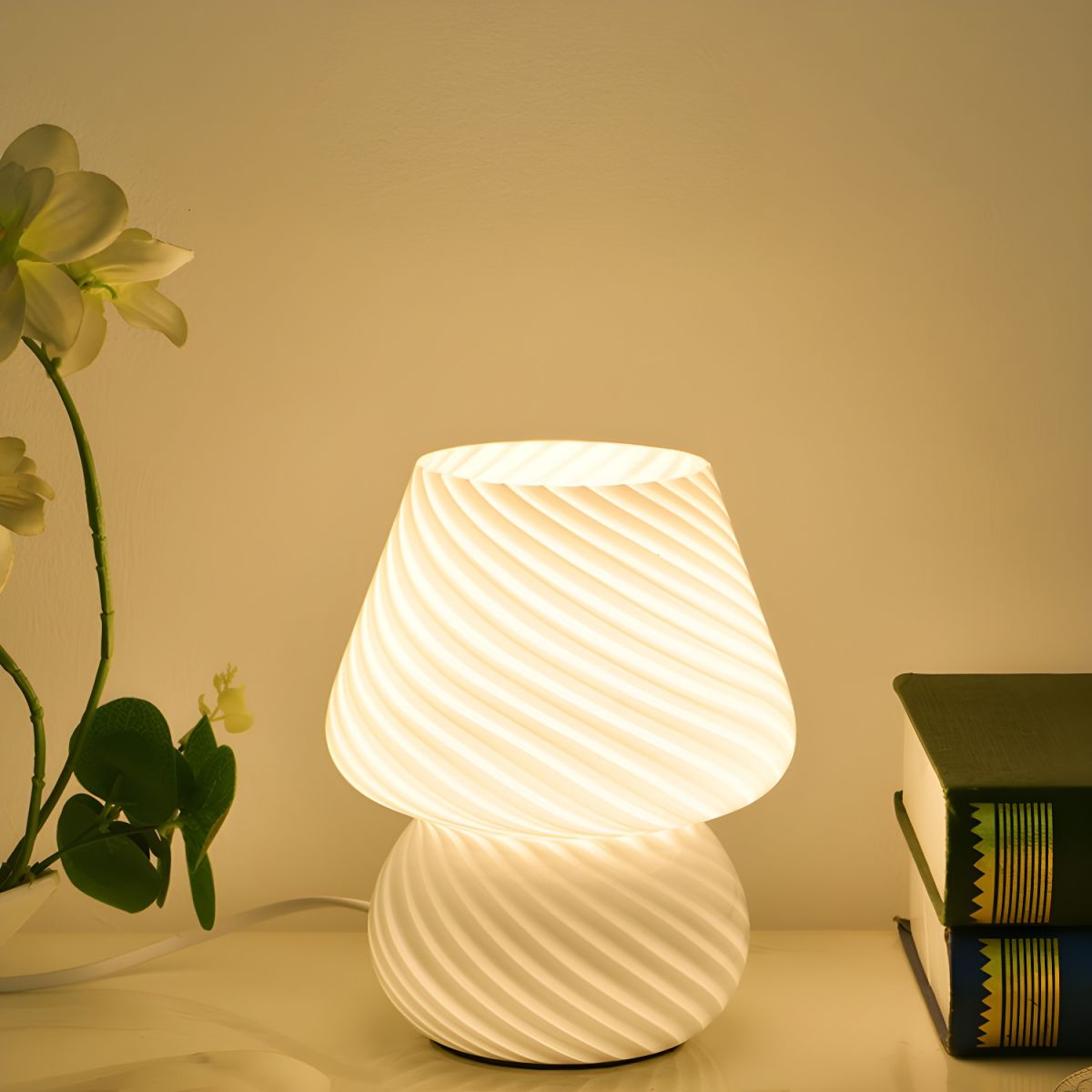 Modern Glass Shade Table Lamp For Living Room Decor | Xenvara
