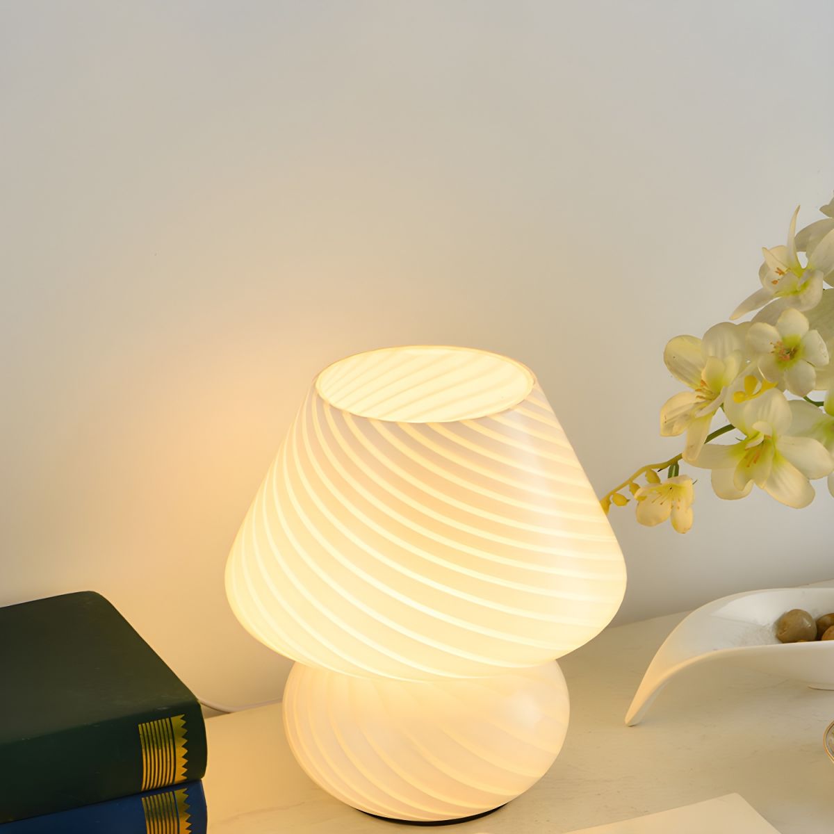 Modern Glass Shade Table Lamp For Living Room Decor | Xenvara