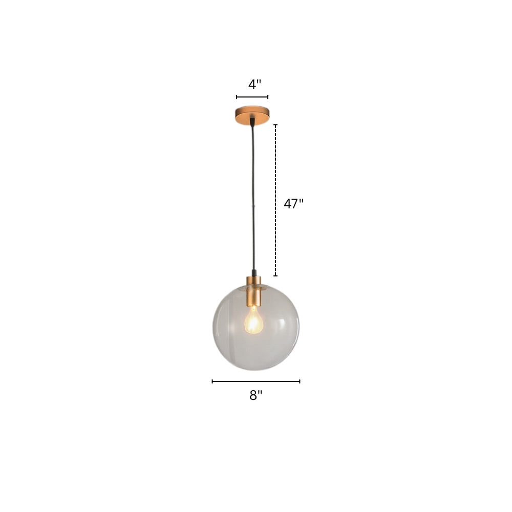Modern Glass Sphere Pendant Light with Adjustable Height | Nuvaire