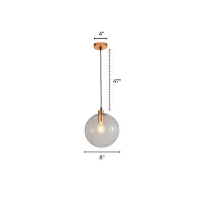 Modern Glass Sphere Pendant Light with Adjustable Height | Nuvaire