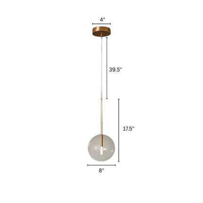 Modern Glass Sphere Pendant Light with Adjustable Height | Nuvaire