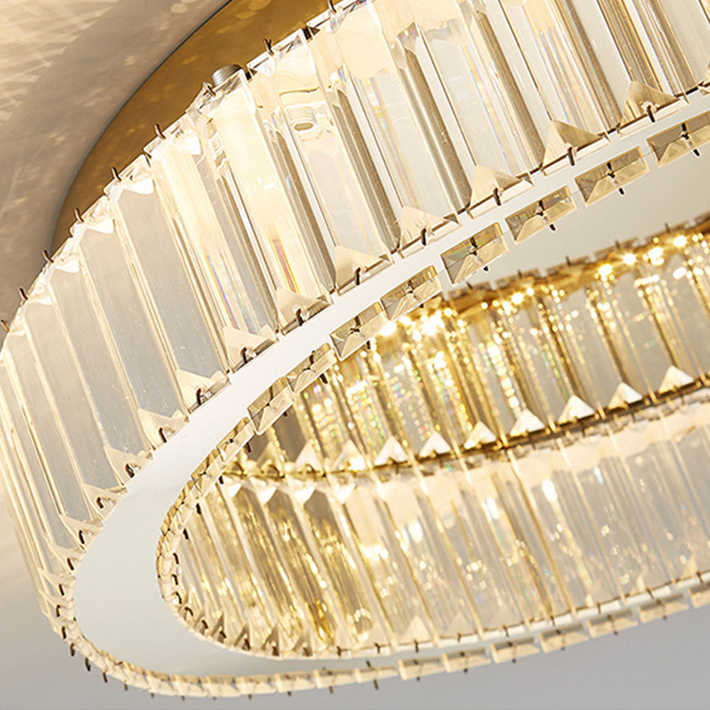 Modern Gold Crystal Ceiling Light Fixture | Lunviro