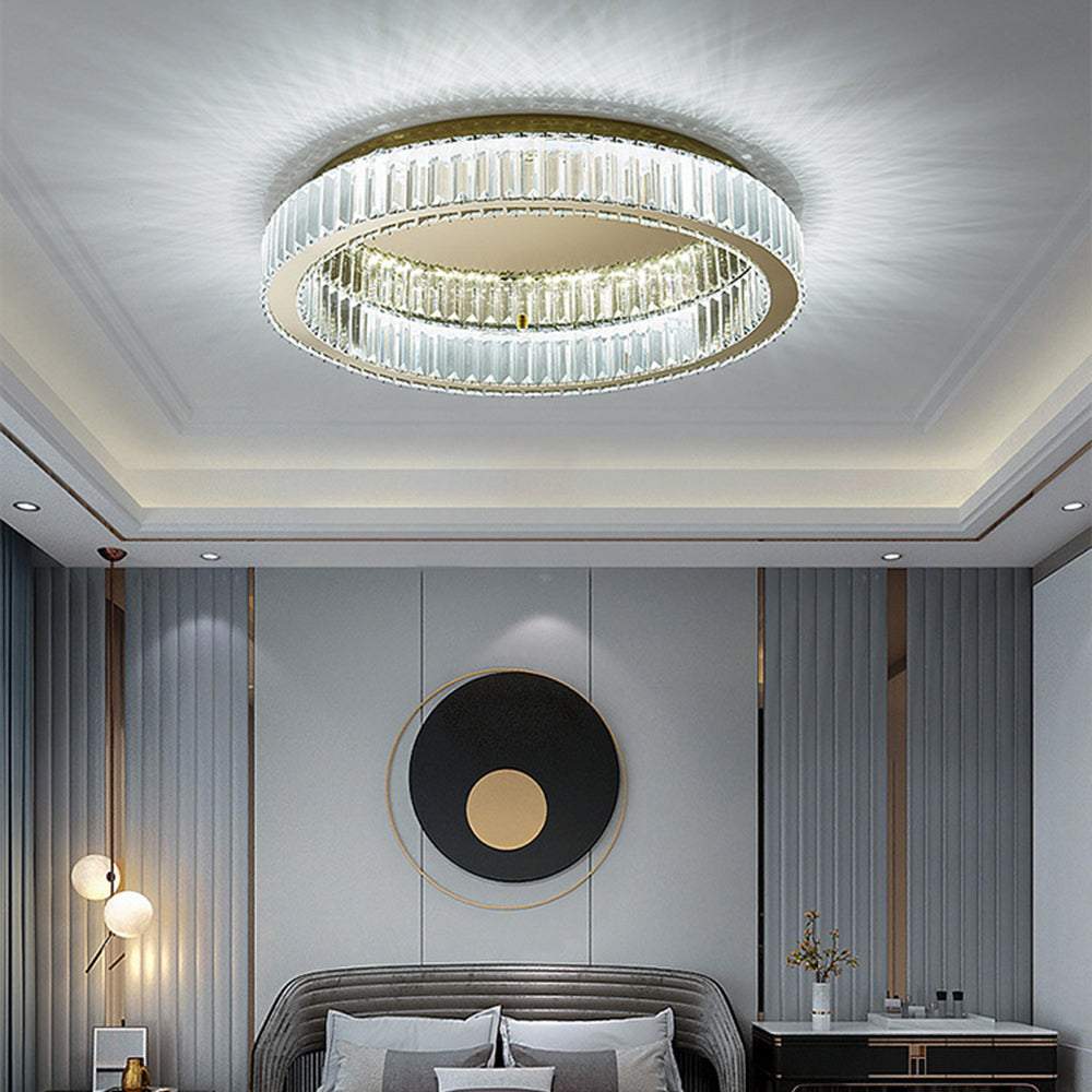 Modern Gold Crystal Ceiling Light Fixture | Lunviro