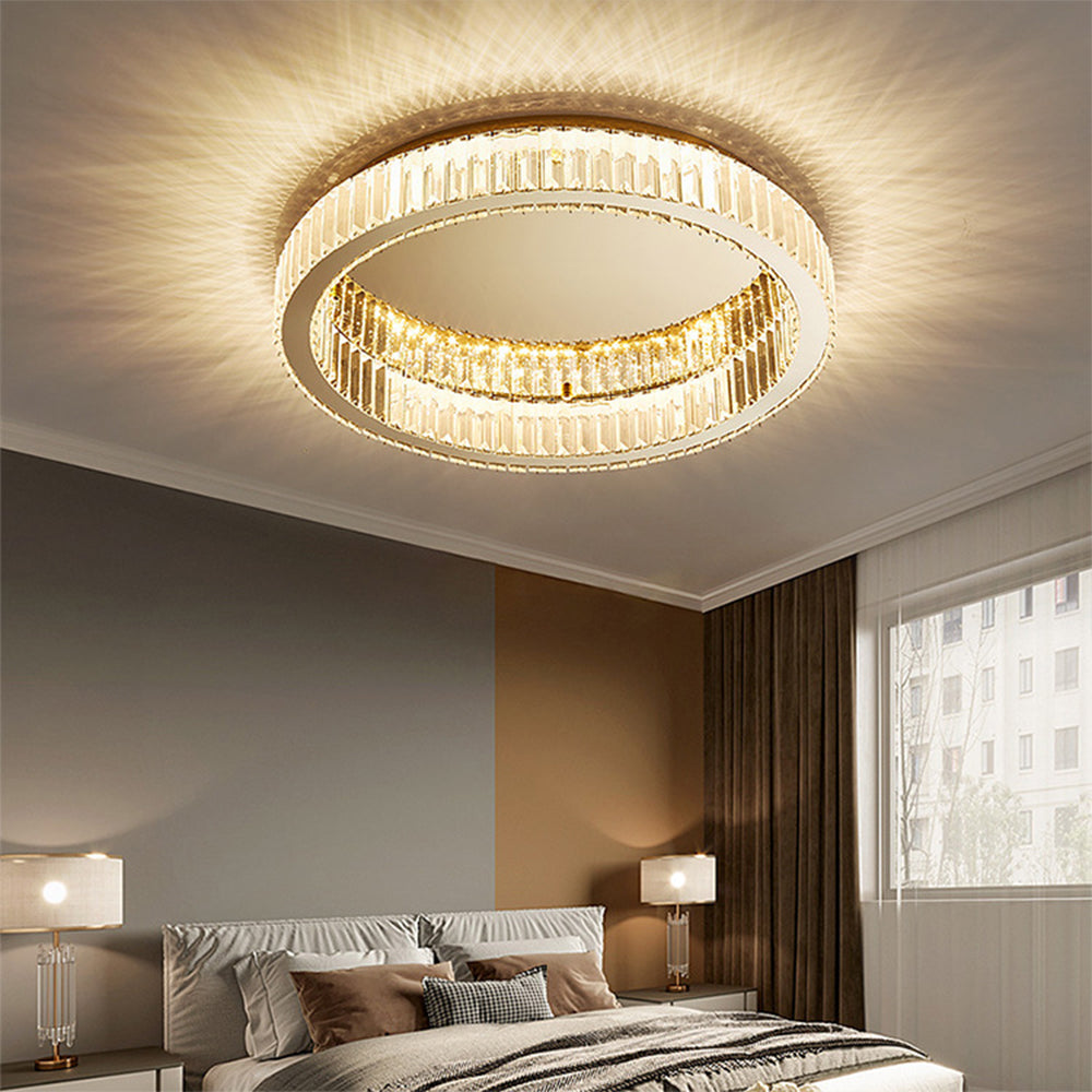 Modern Gold Crystal Ceiling Light Fixture | Lunviro