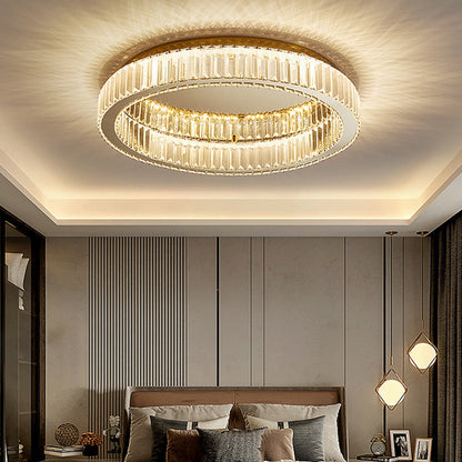 Modern Gold Crystal Ceiling Light Fixture | Lunviro