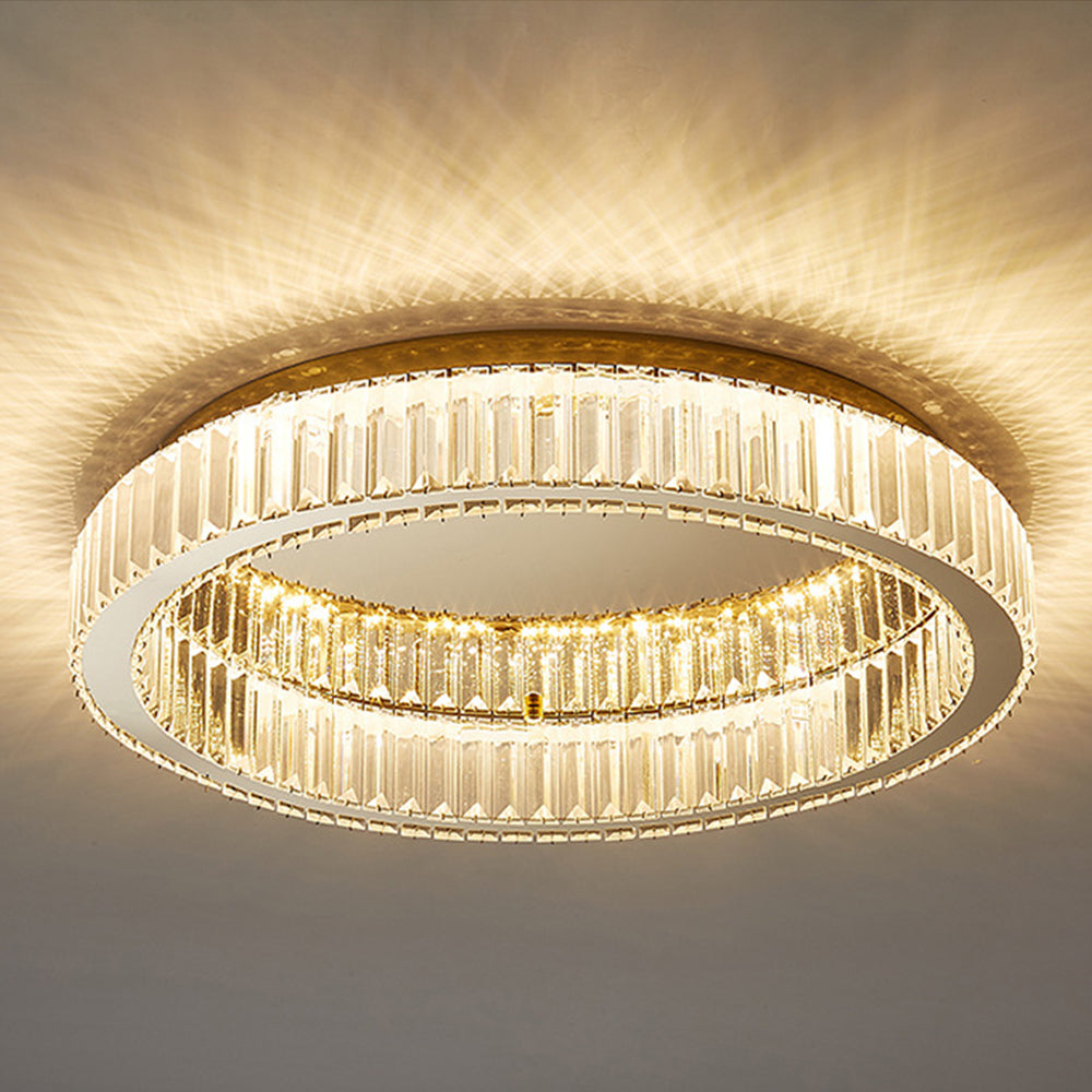 Modern Gold Crystal Ceiling Light Fixture | Lunviro