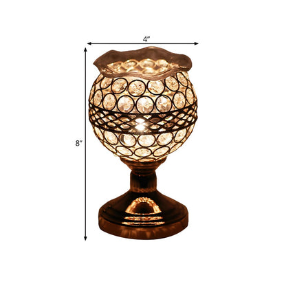 Modern Gold Crystal Shade Table Lamp With LED Light | Envoris