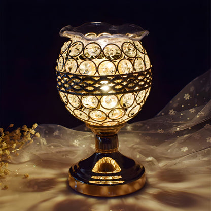 Modern Gold Crystal Shade Table Lamp With LED Light | Envoris