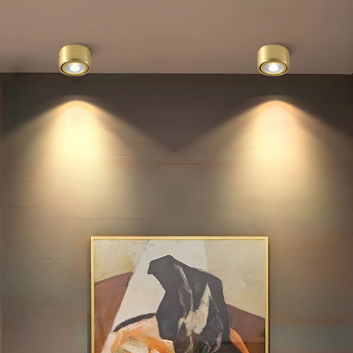 Modern Gold LED Flush Mount Ceiling Light Fixture | Lamane