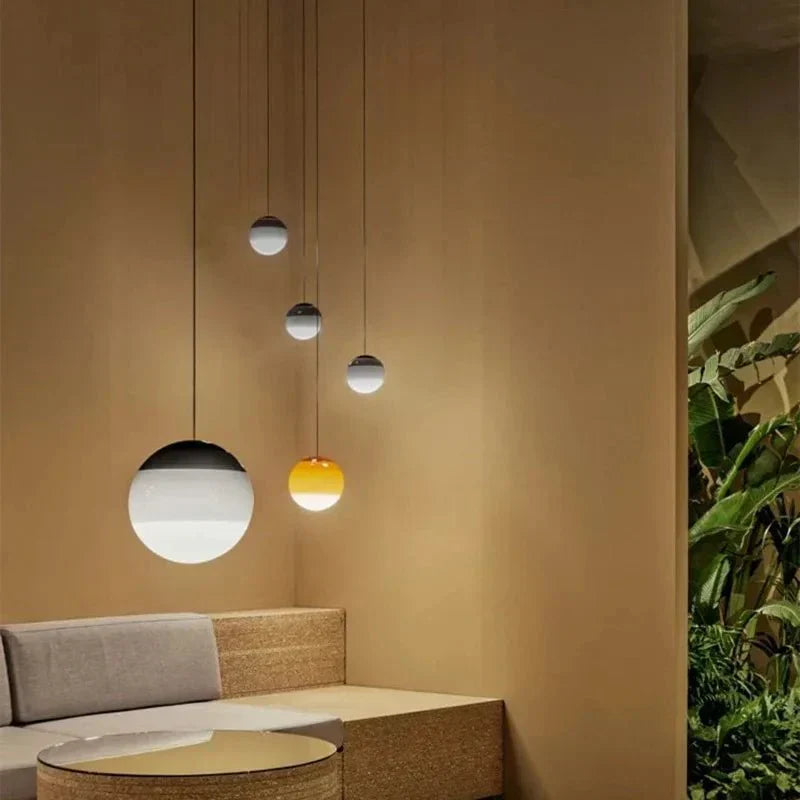 Modern Gradient Glass Pendant Light With Ambient Glow | Corvexa