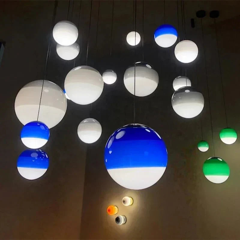 Modern Gradient Glass Pendant Light With Ambient Glow | Corvexa