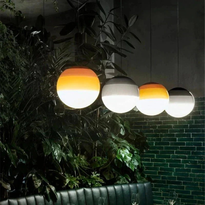 Modern Gradient Glass Pendant Light With Ambient Glow | Corvexa