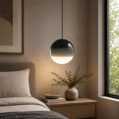 Modern Gradient Glass Pendant Light With Ambient Glow | Corvexa