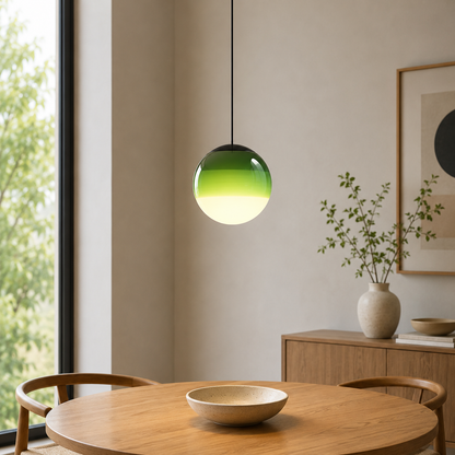 Modern Gradient Glass Pendant Light With Ambient Glow | Corvexa