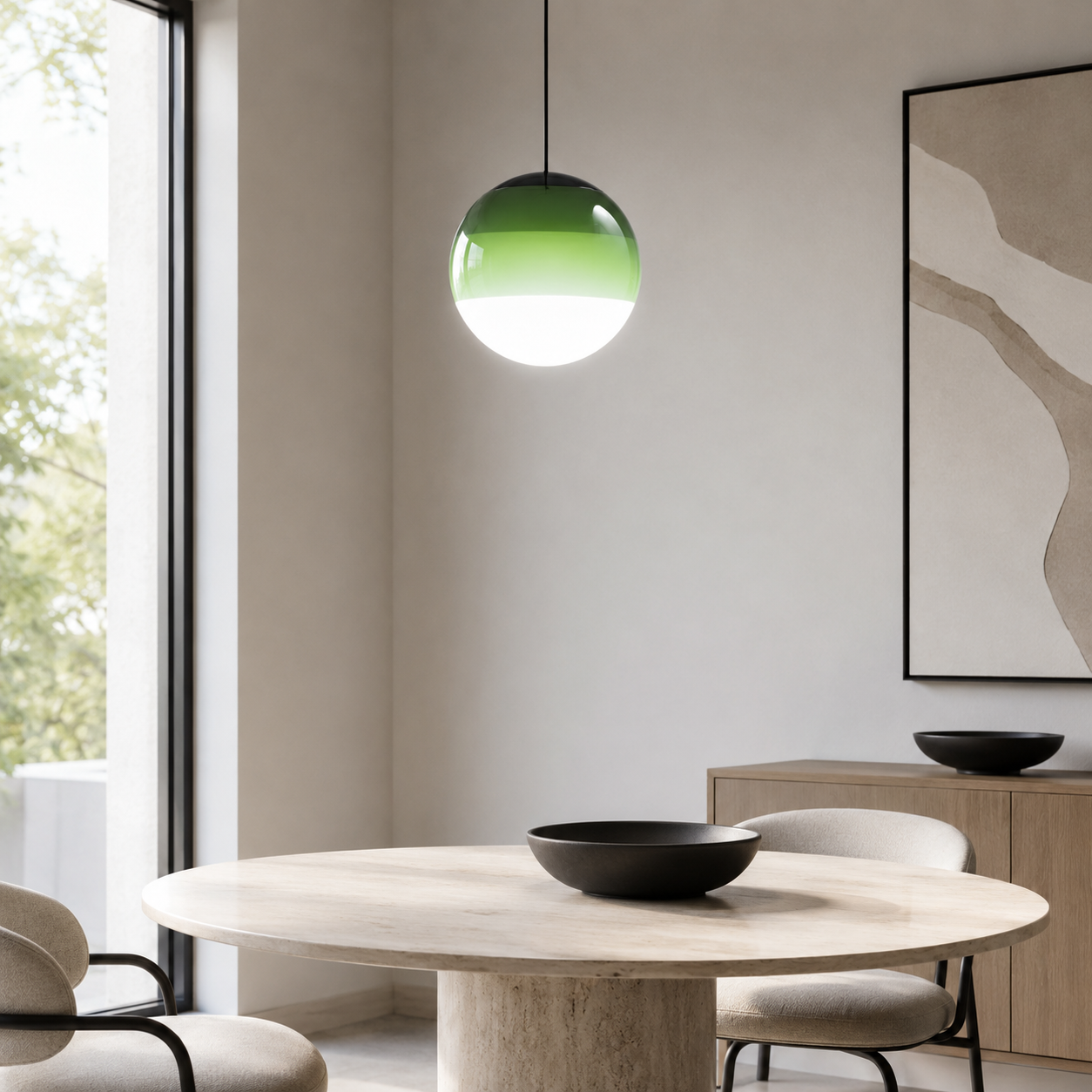 Modern Gradient Glass Pendant Light with LED Illumination | Xylvora