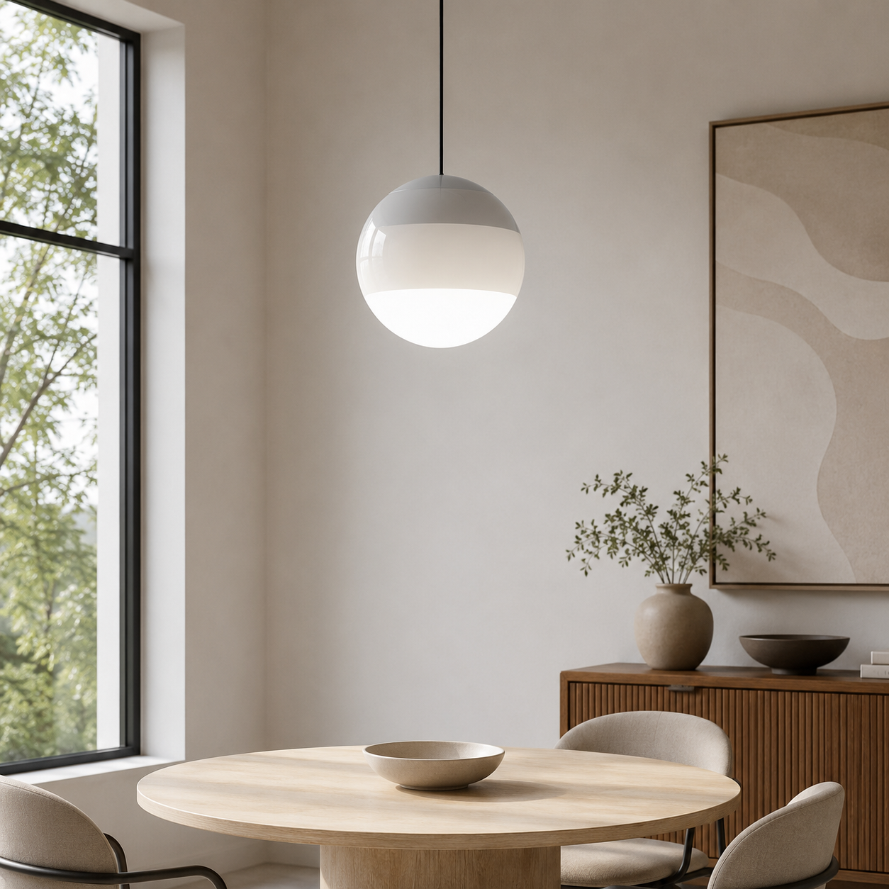 Modern Gradient Glass Pendant Light with LED Illumination | Xylvora