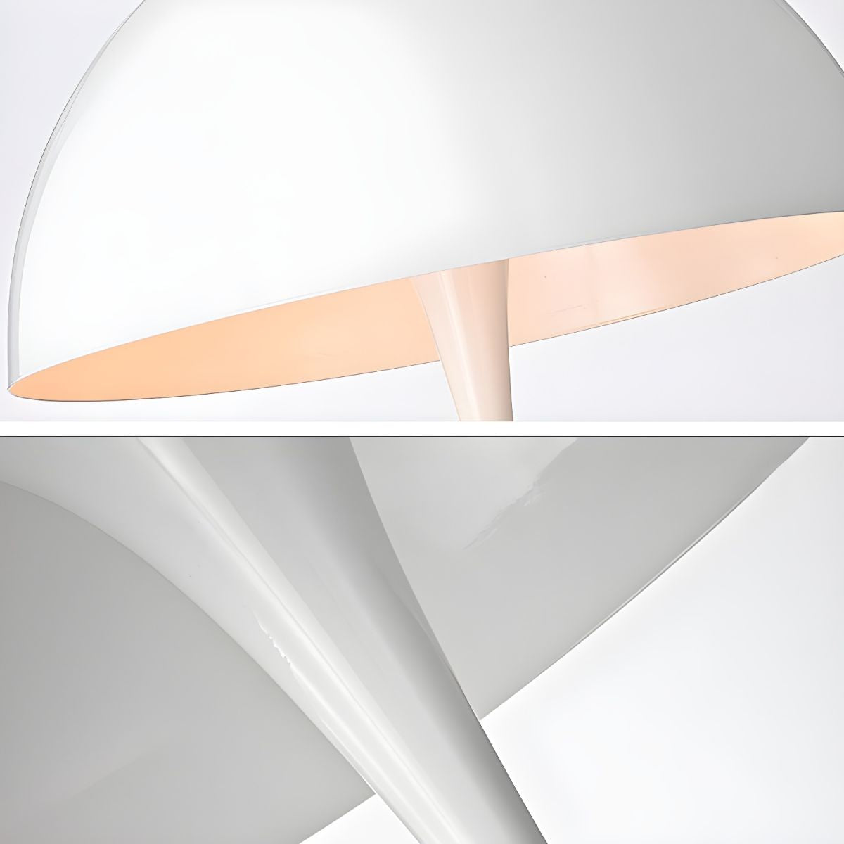Modern Interior Floor Lamp Metal White Dome Shade | Melvora