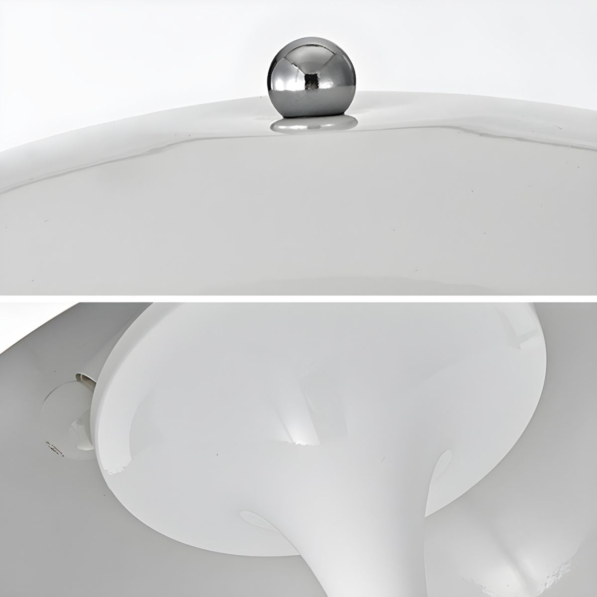 Modern Interior Floor Lamp Metal White Dome Shade | Melvora