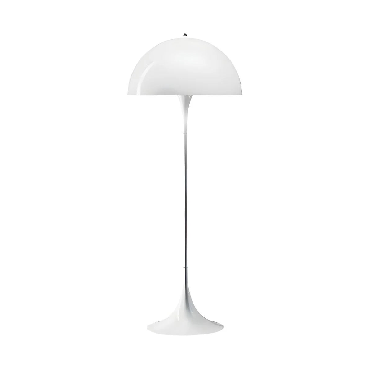 Modern Interior Floor Lamp Metal White Dome Shade | Melvora