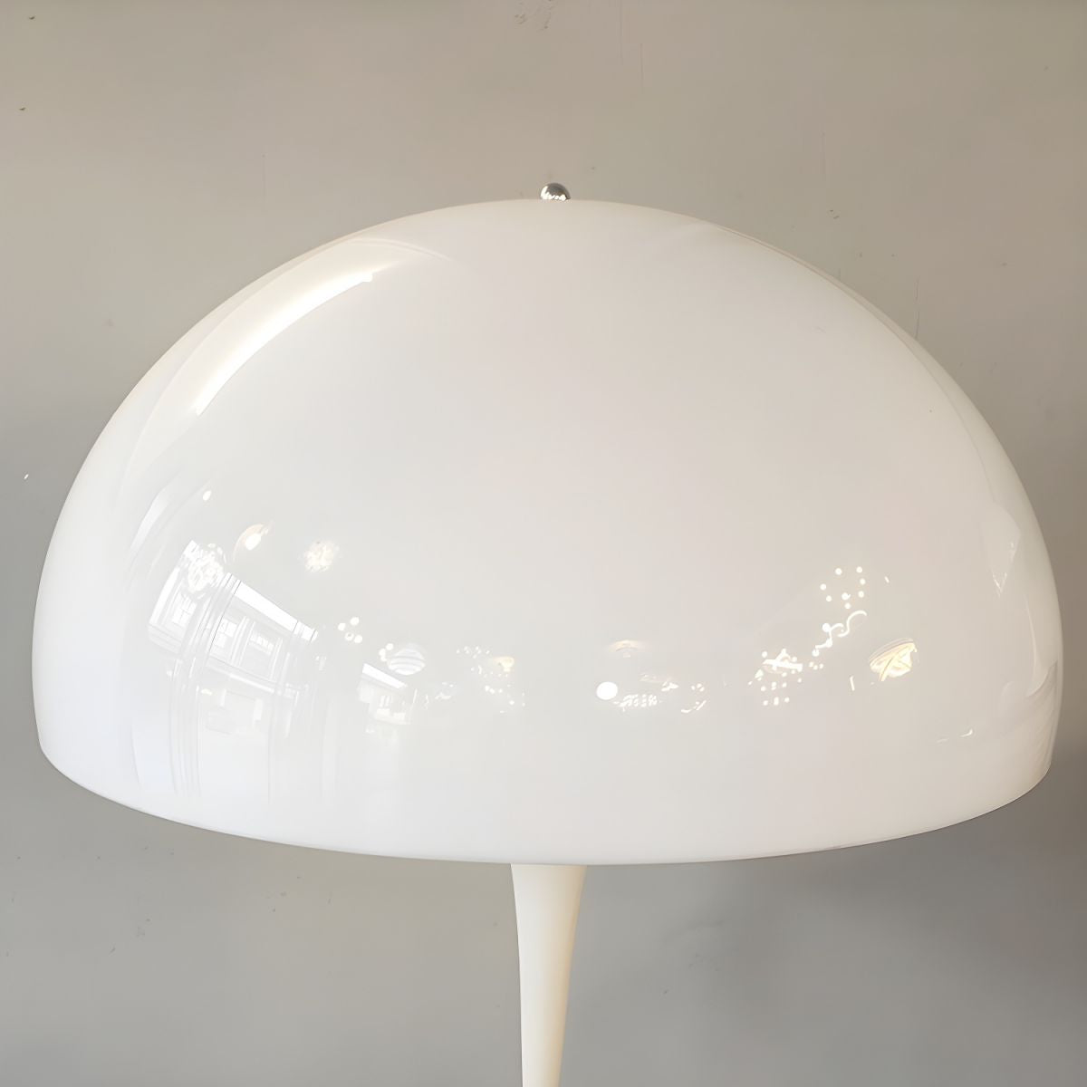 Modern Interior Floor Lamp Metal White Dome Shade | Melvora