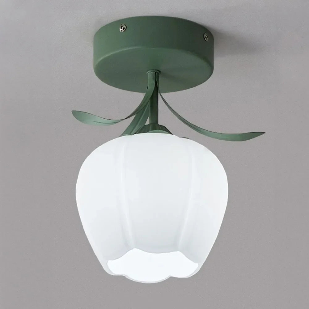 Modern Interior Flower Glass Ceiling Light Fixture | Lumivex