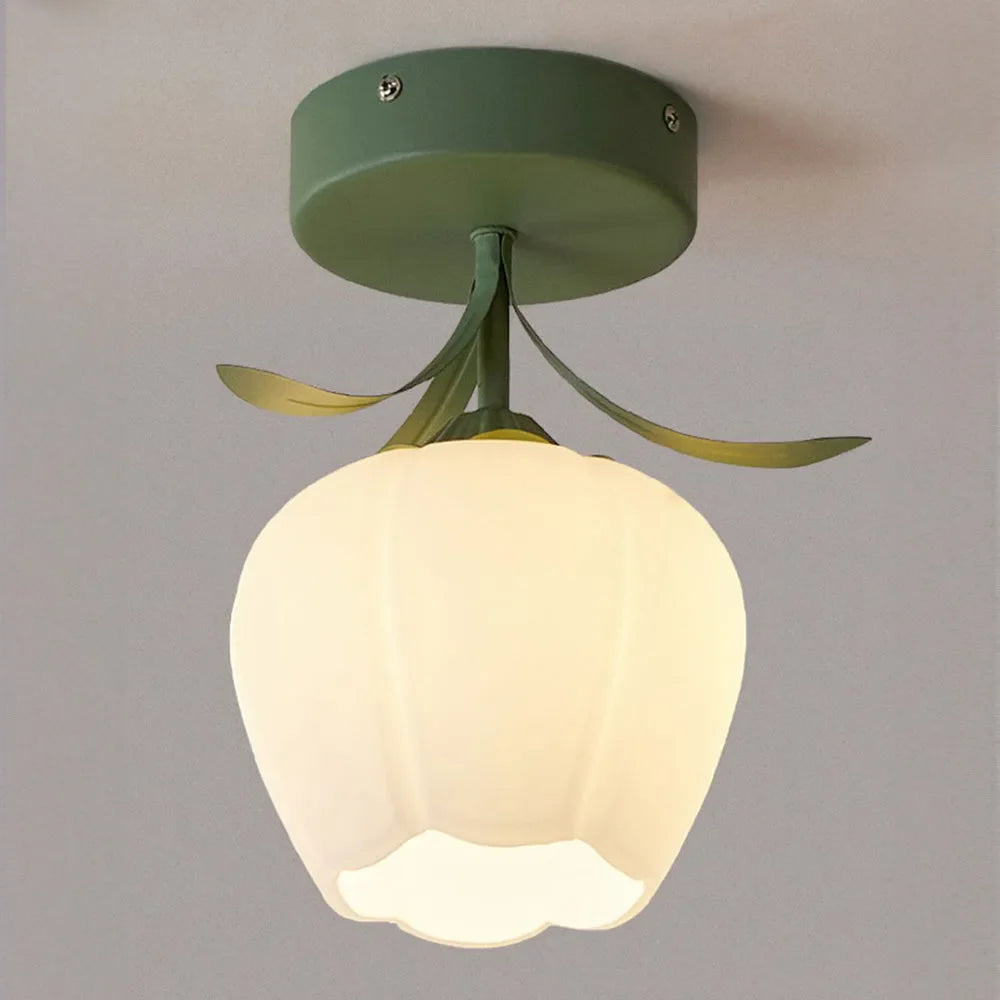 Modern Interior Flower Glass Ceiling Light Fixture | Lumivex