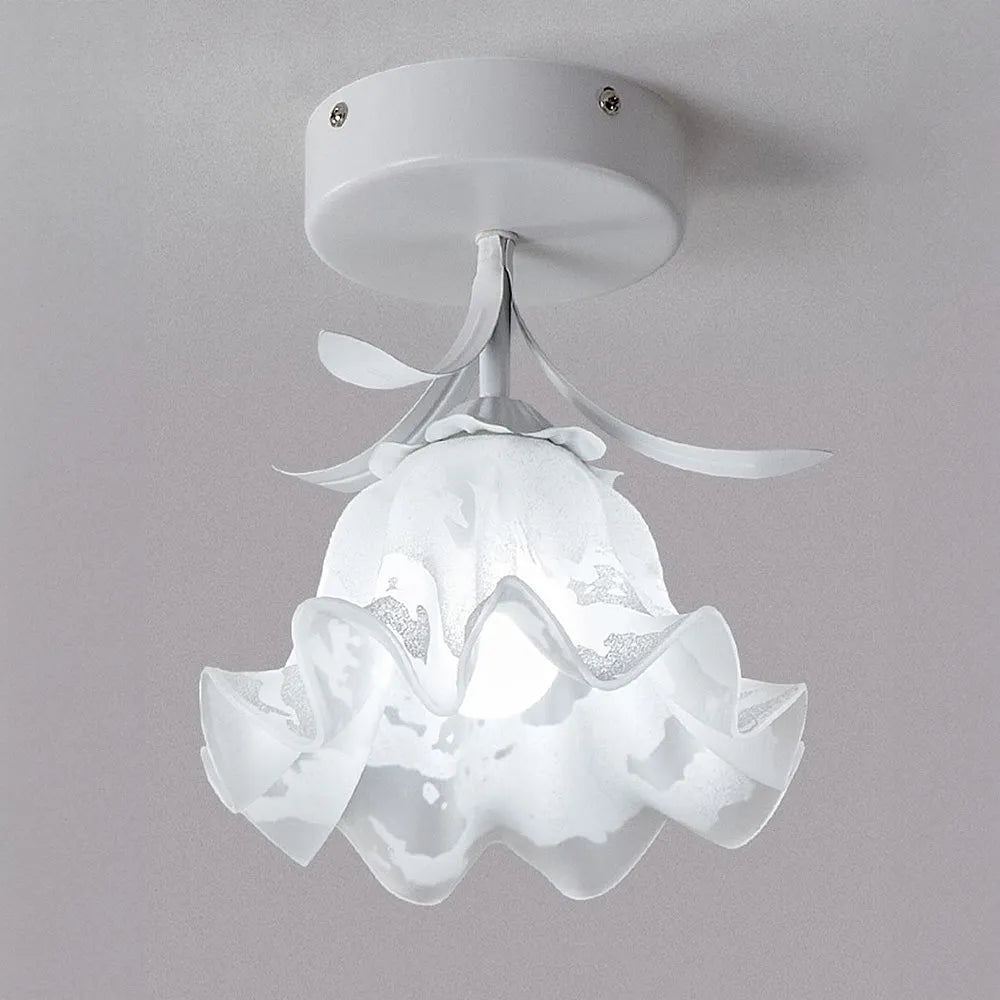 Modern Interior Flower Glass Ceiling Light Fixture | Lumivex