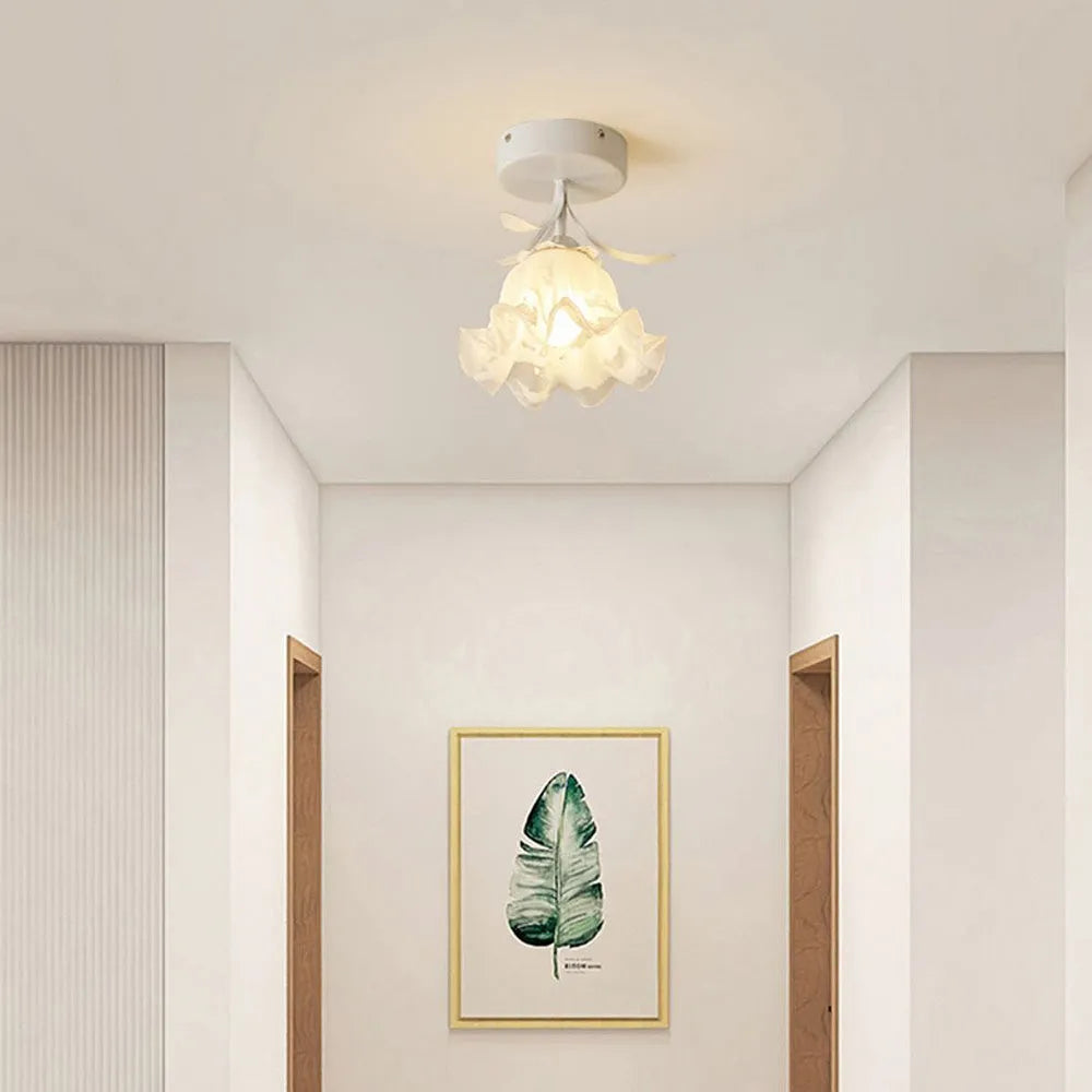 Modern Interior Flower Glass Ceiling Light Fixture | Lumivex