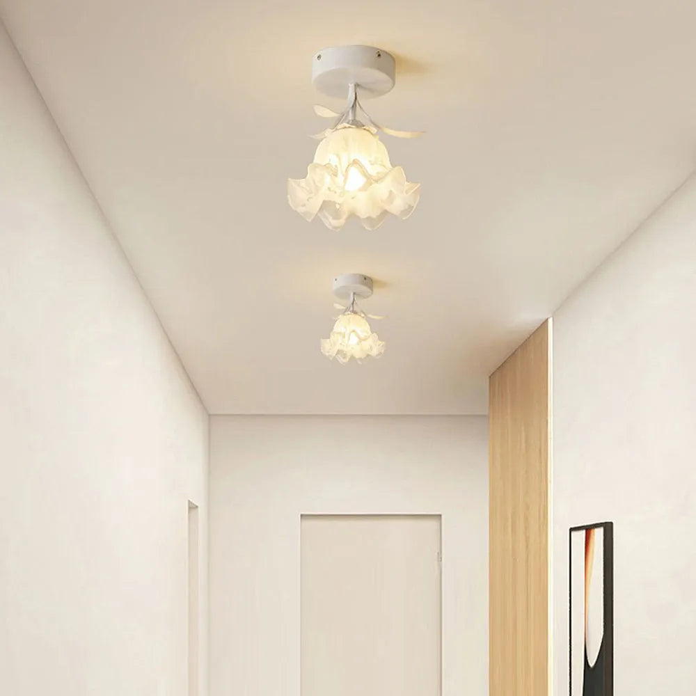 Modern Interior Flower Glass Ceiling Light Fixture | Lumivex