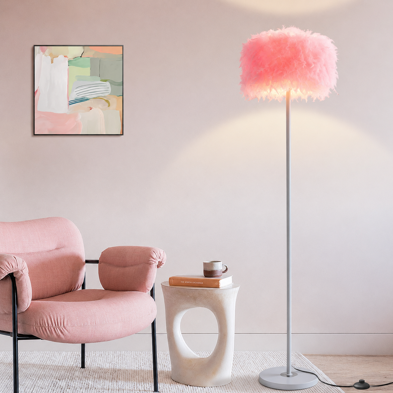 Modern Interior Lighting Floor Lamp With Fabric Shade | Merlina