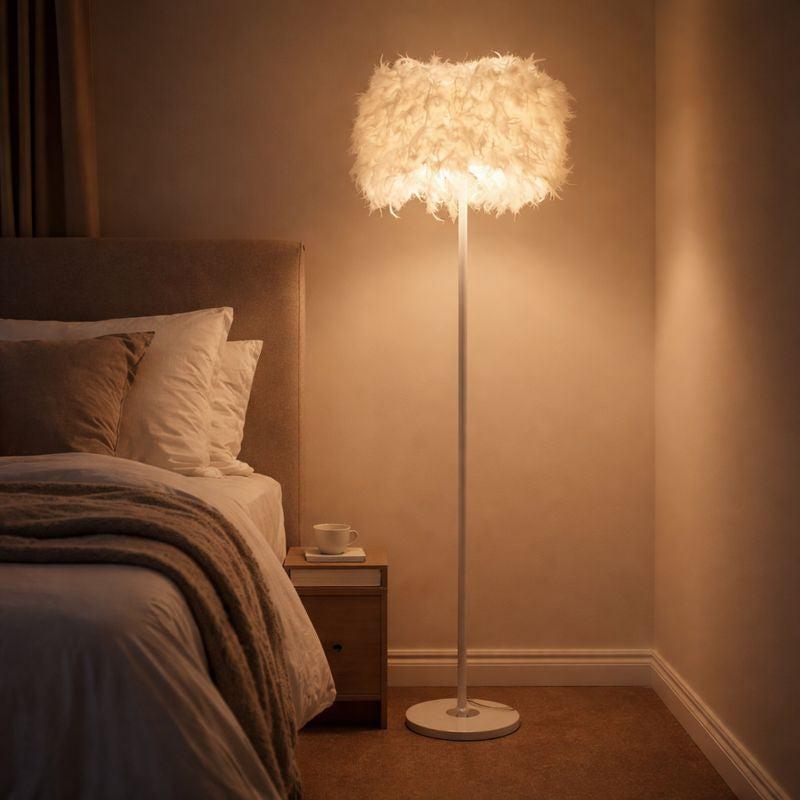 Modern Interior Lighting Floor Lamp With Fabric Shade | Merlina