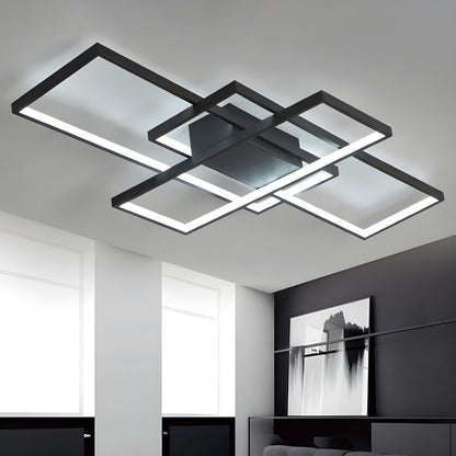 Modern LED Acrylic Ceiling Light Semi Flush Rectangular | Luravo