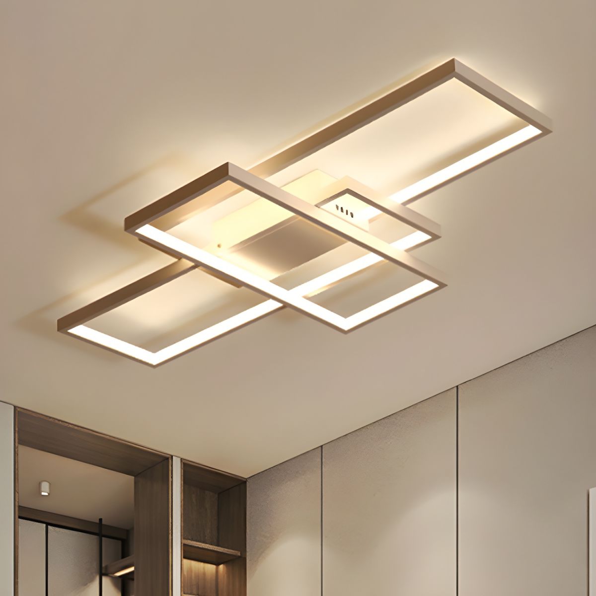 Modern LED Acrylic Ceiling Light Semi Flush Rectangular | Luravo